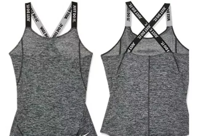 Nike Dri-FIT Elastika Training Tank Top Size XL Youth Girls Black & Gray NWT