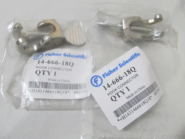 2X Fisher Scientific Flexaframe Castaloy Hook Connector 14-666-18Q