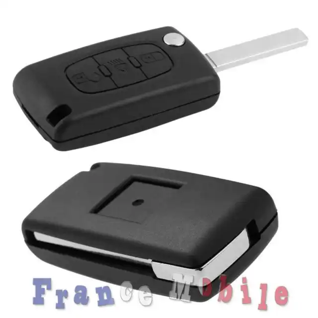 CE0523 VA2 Light 3 Buttons Flip Key Shell Case for Peugeot 206 207 Citroen C3 C4 2