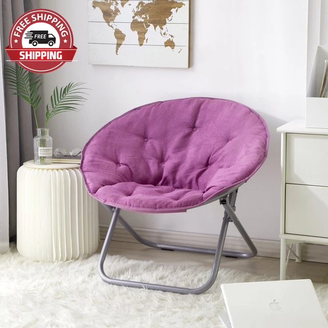 Large Super Soft Microsuede 30" Saucer™ Chair, Purple
