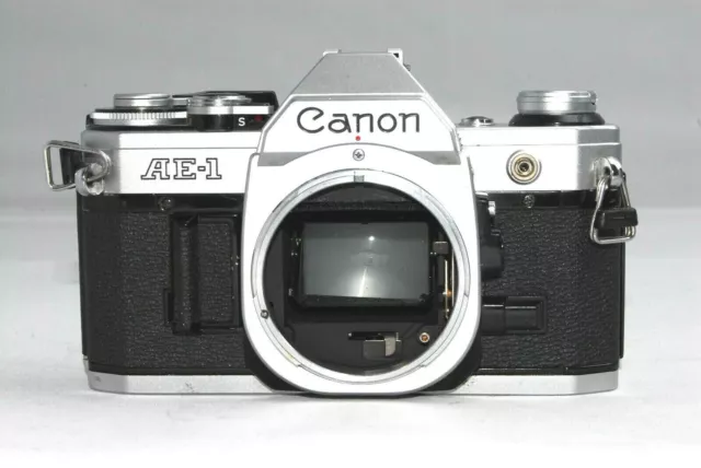 【Excelente+++++】Cámara de película SLR CANON AE-1 de 35 mm Cuerpo plateado...