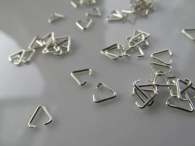 Schmuck Handwerk Design versilbertes Dreieck Pinch Springring Bails 5 mm Fundstücke