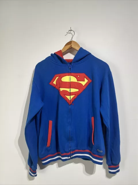 Warner Bros. Movie World Ladies Large  Super-Man Hoodie Jacket - VGC - Unisex