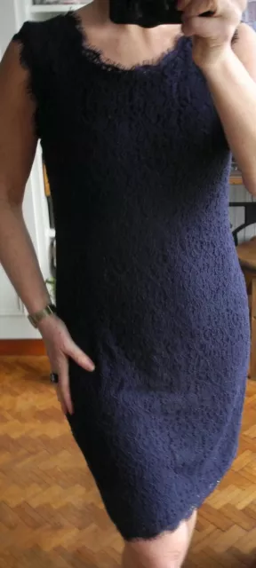 Robe dentelle bleu marine 123 sales