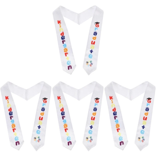 4 PCS Kids Graduation Sash Children's Printed Shawl Dress Kids Party Supplies