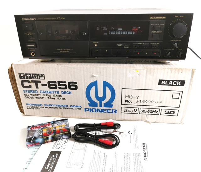 PIONEER CT-656 3 Head Stereo Cassette Deck BOXED FULLY SERVICED ...