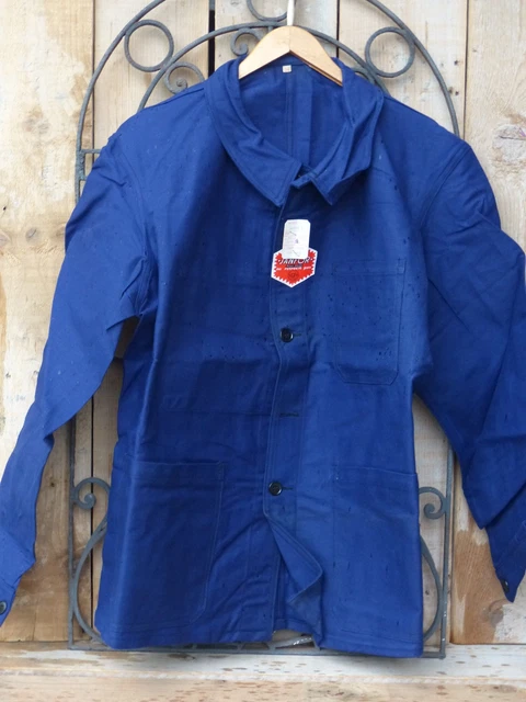 Veste Vintage Années 70 KLM Sanfor - Denim Bleu à Double Boutonnage, Taille 50, Parfaite Condition