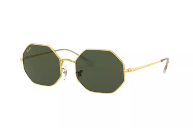 Ray Ban Octagon 1972 Polished Gold/Green Classic G-15 54 mm Sunglasses RB1972