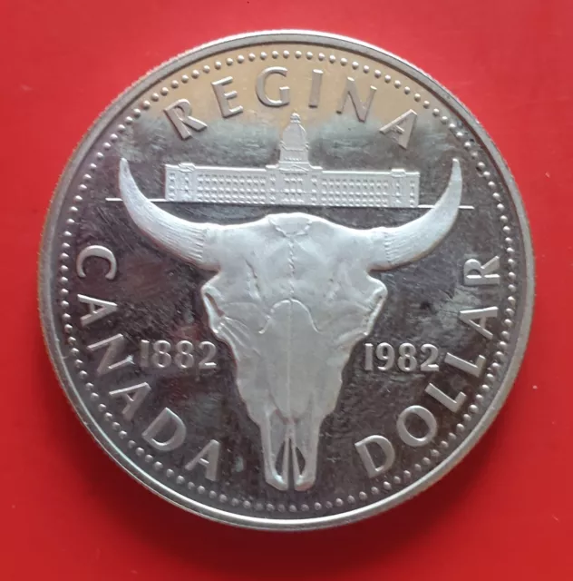 Canada, Elisabetta II Moneta Argento: 1 dollaro 1982 (KM#133)