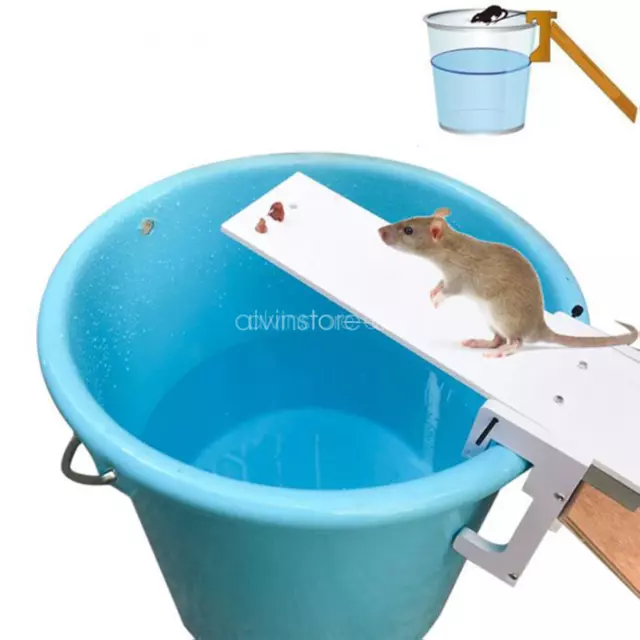 1-10Pcs Walk The Plank Mouse Trap Live Catch Rat Trap Bucket Seesaw Auto Reset 2