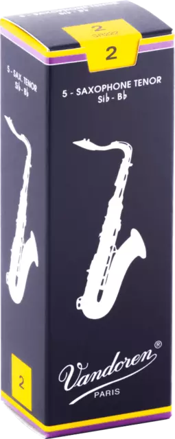 boite 5 anches saxophone Tenor VANDOREN sIb TRADITIONNELLES SR 222 - force 2