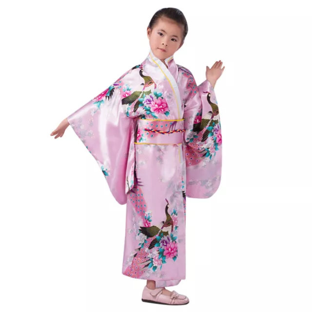 Toddler Kids Baby Girls Outfits Clothes Kimono Robe Japanese Traditional Costume 2