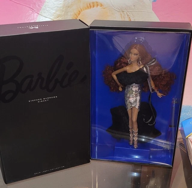 2014 Stephen Burrows Nisha Designer Barbie Doll Mattel Gold Label #BDH37 NIB