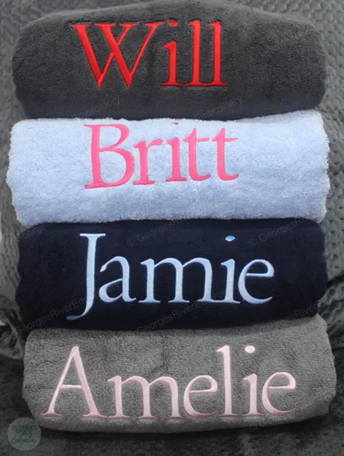Personalised Embroidered Bath Towel With Name