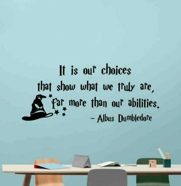 Autocollant Mural Vinyle Albus Dumbledore Happiness Found Light Harry Potter Citation Eur 13 26 Picclick Fr