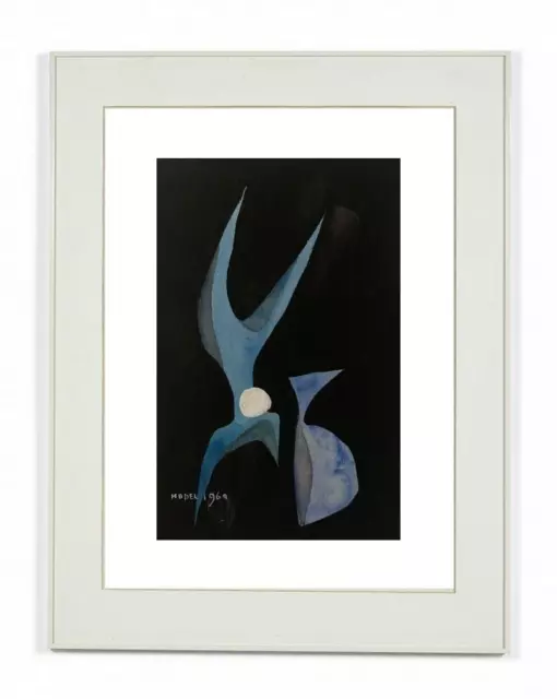 Le peintre japonais Hajime Kato (1925-2000) Originale Abstraction 1960/70 (8)