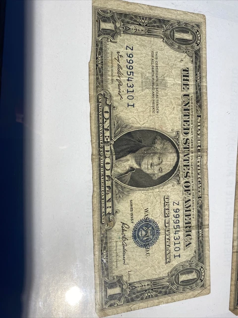 Series 1935 F $1 One Dollar Silver Certificate Note Blue Seal