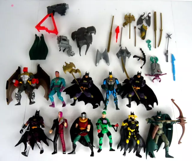 Lot of 11 Kenner Legend of the Dark Knight Batman Action Figures Robin Riddler