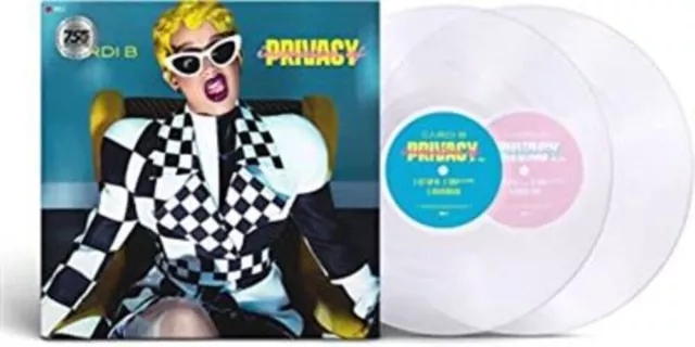 Cardi B Invasion Of Privacy Ltd 2 x Clear Transparent Vinyl Sealed MINT