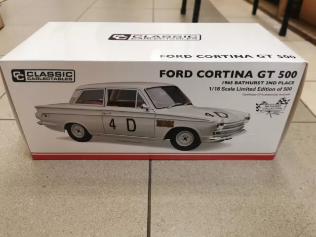 classic carlectables 1 18 Ford Cortina GT 500 1965 Bathurst 2nd Place