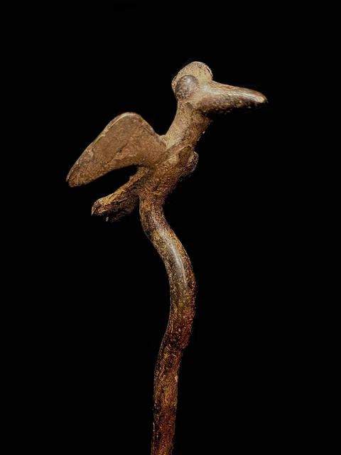 African Tribal Art Carved statue tribal African hairpin from the Ashanti -4864