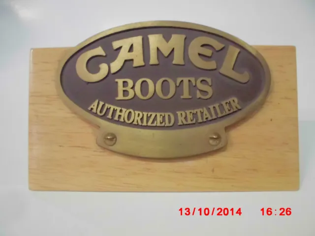 CAMEL Boots Emblem Werbeschild Werbung Rarität Reklame Werbung