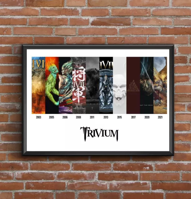 Trivium - Discography - Multi Album Art Poster Print - Great Christmas Gift