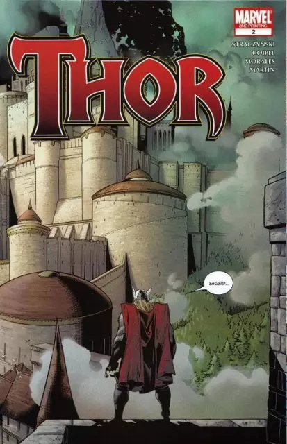 variant THOR #2 2nd print 2007 MICHAEL J STRACZYNSKI COIPEL MARVEL COMIC movie