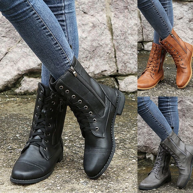 Stivali da donna polpaccio medio sport camminata inverno caldo 1 paio finta pelle