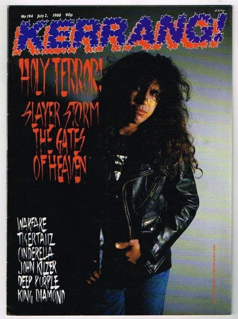 Kerrang KERRANG! MAGAZINE NO.194 July 2 1988 mbox865 Slayer - Warfare - Deep ...