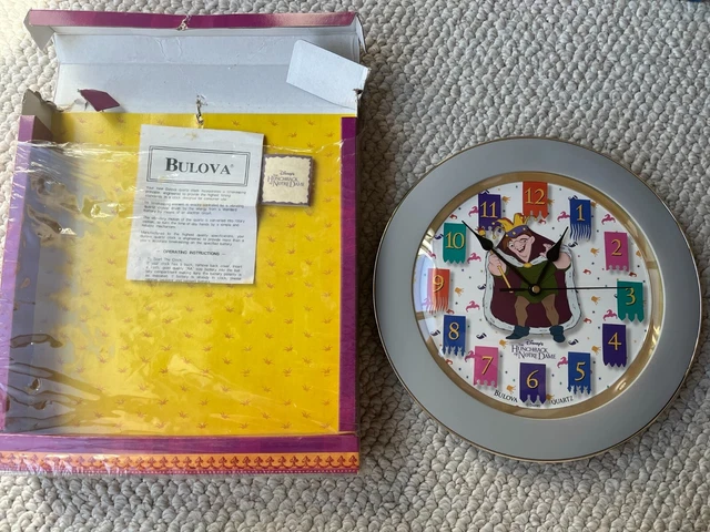 VINTAGE DISNEY HUNCHBACK of Notre Dame Quasimodo Bulova Wall Clock w