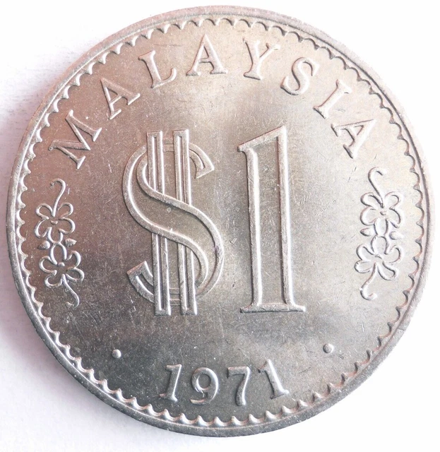 1971 MALAYSIA RINGGIT - HIGH QUALITY Excellent Coin - FREE SHIP - Bin #341