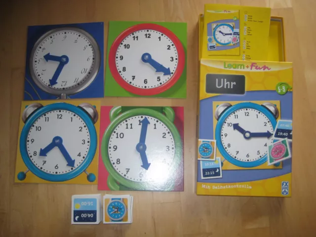 Uhr Lernspiel ⏰⏰ 5-9Jahre mit Selbstkontrolle wie neu