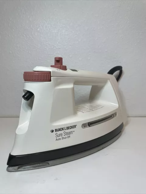 Black And Decker Iron Sure Steam Surge Clean Silver Stone Dupont VTG 1990s  Test