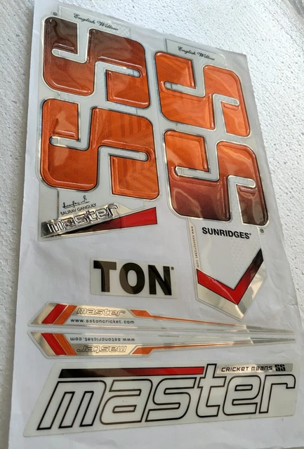 Ton Bat Sticker SS TON MASTER GOLD EDITION Cricket Bat Stickers - 100% Genuine & Real ...