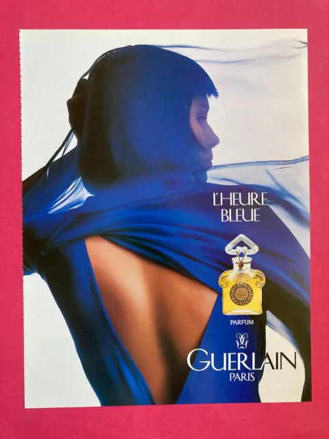 Publicité Guerlain Heure bleue parfum 1995 vintage collection Paris 90s rétro