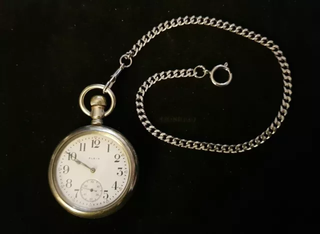 Taschenuhr Elgin mit Uhrkette