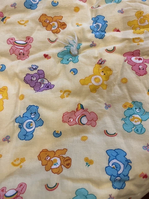 Vintage Care Bear Blanket Tie Quilt 47”x41”