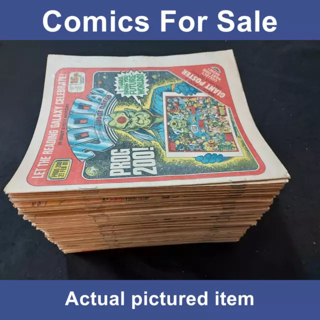 2000AD progs 200-299 comics - Brian Bolland 224 225 226 227 228 (LOT#12107)
