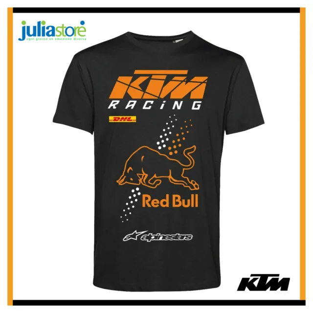 Maglietta KTM Racing T-Shirt Uomo Donna Maglia Motocross Enduro T Shirt Nera