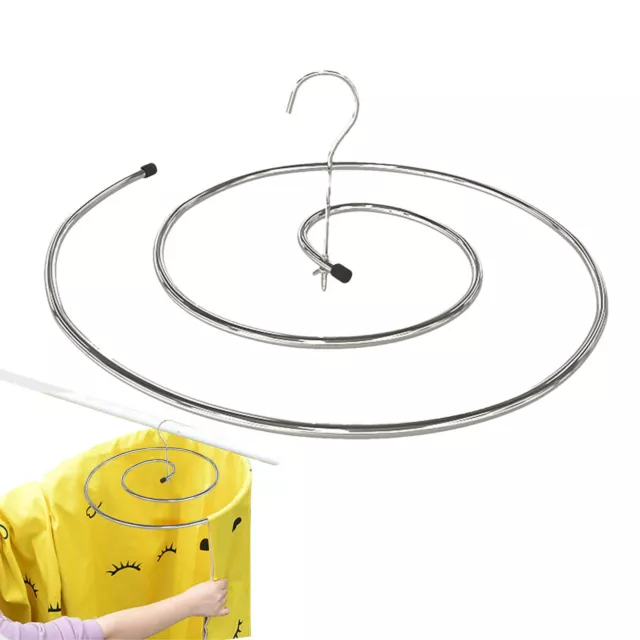 Spiral Clothes Drying Rack Round Stainless Steel Bed Sheet Hanger Save Space