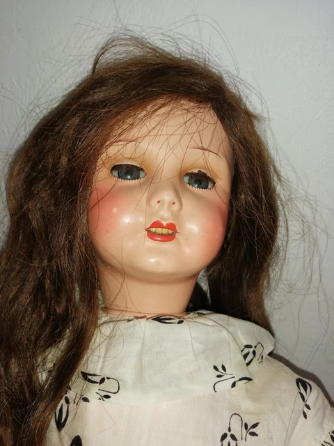 Ancienne Poupée Française Vintage 40 Cm - Tenue Arlésienne - Composition Années 1950