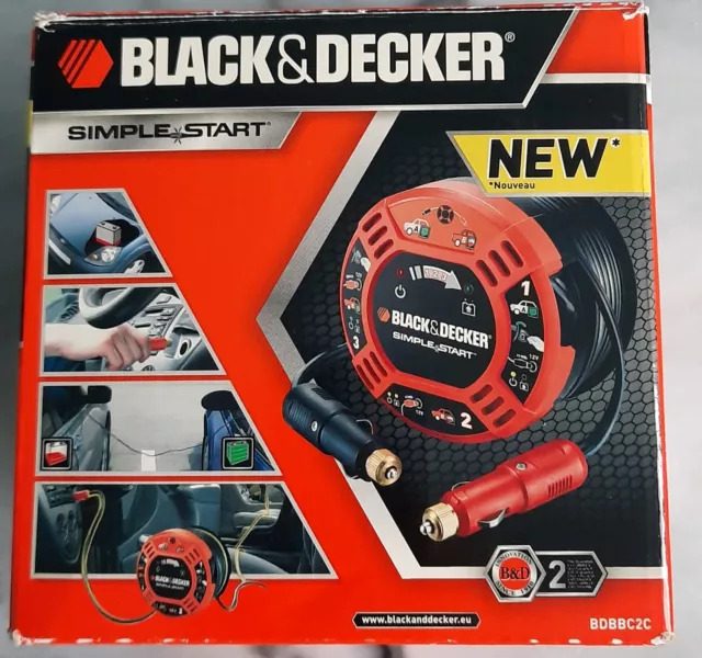 Black+Decker BDBBC2C Kit D'aide au Démarrage sur L'allume-Cigare :jamais utilisé
