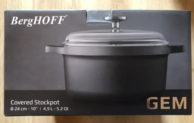 Berghoff GEM Cast Aluminum Non- Stick Covered Stockpot  24cm - 10" I 4.9L, 5.2Qt