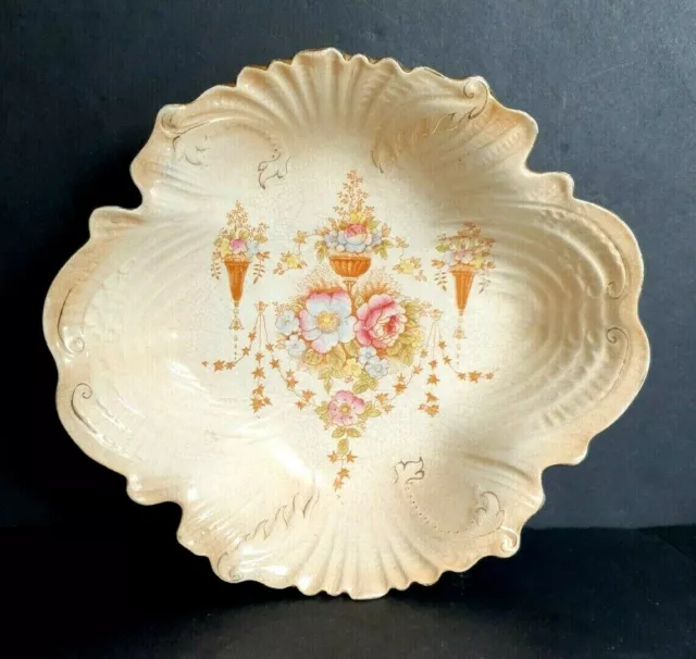 Vintage Crown Devon Fieldings Large Fruit Bowl (#2) in the "Spring" Pattern