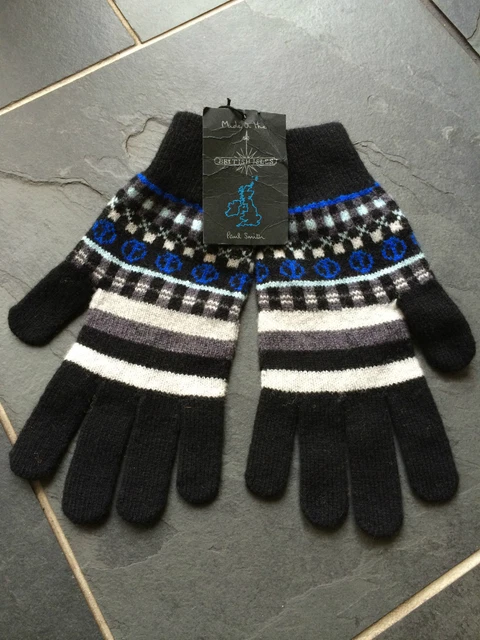 Guanti Paul Smith Blu FAIRISLE 100% Lana