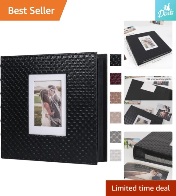 Photo Storage Boxes for 4x6 Pictures 18 Inner Seed Organizer Cases with  Handle Acid-Free Photo Keeper Plastic Craft Photo Storage Container with  60pcs Stickers for Photo Stamps Seeds Black