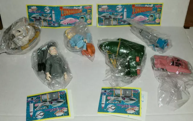 Gashapon YUJIN THUNDERBIRDS SR PART 2 6PCS RARE TRADING FIGURES NEW