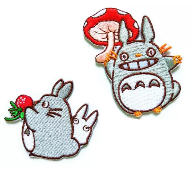 Totoro Iron-On Patch (Studio Ghibli Anime Japan Sewing Embroidered US Seller)