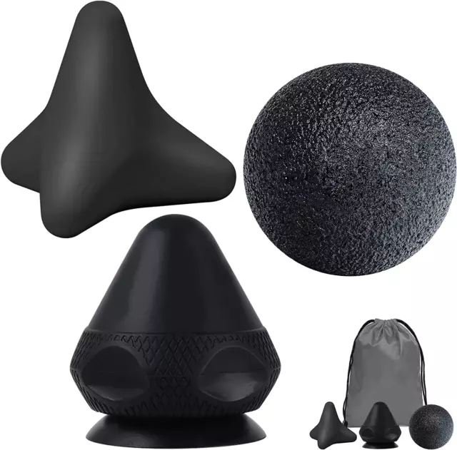 RYMALL Triggerpunkt Drücker Massagegerät+Faszienball,Schmerzfrei Drücker Set Mit